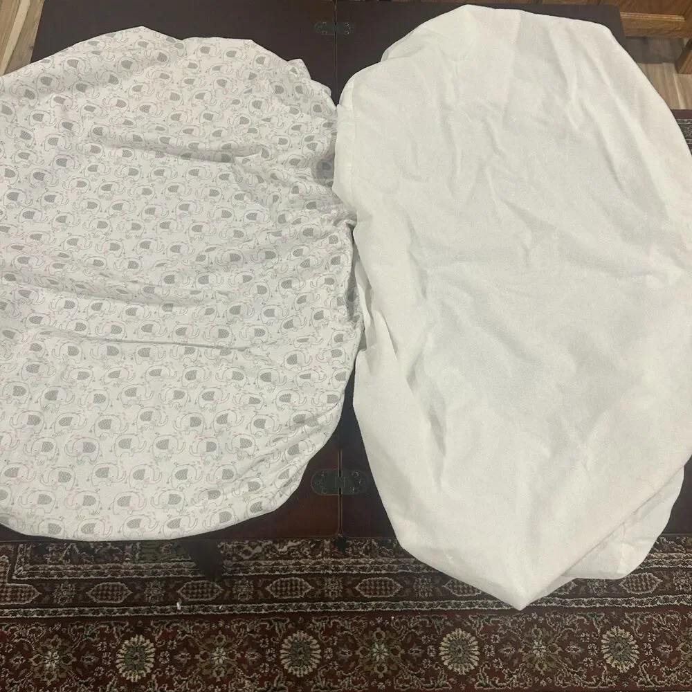 Stokke Sleepi Crib Lot Of 4 Plus Mattress Pad Oval Fitted Crib Sheet 18' X 26
